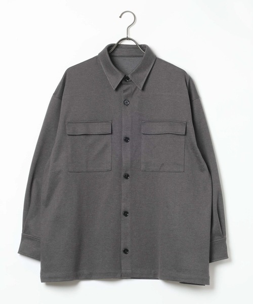 GEORGE'S(ジョージズ)の「CPOシャツジャケット(ミリタリージャケット・レディース・グレー/チャコールグレー/ボルドー・FREE)」の2枚目の写真