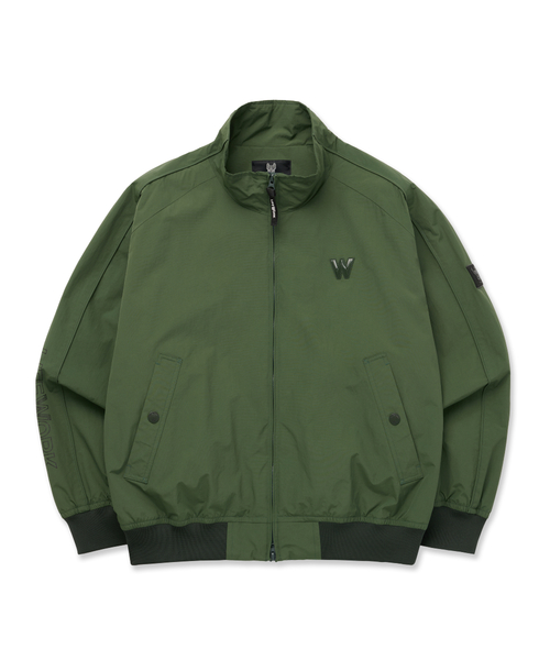 LIFE WORK(ライフワーク)の「Wパイピングハイネックジャケット(ナイロンジャケット・メンズ・グリーン/ブラック・M/L)」の1枚目の写真