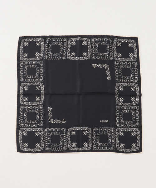 journal standard L'essage(ジャーナルスタンダードレサージュ)の「AENEIS/エネス Vintage Lace silk scarf 70 スカーフ(バンダナ/スカーフ・レディース・ブラック・FREE)」の1枚目の写真