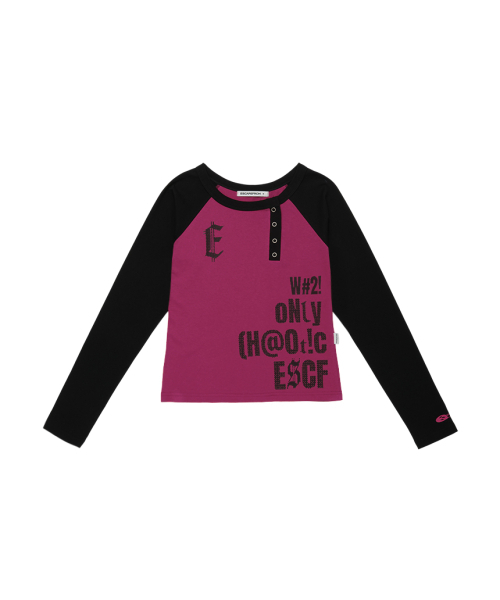 ESCAPEFROM(エスケープフロム)の「ESCF ピクセルタイポプリントサイドスナップロングスリーブグレー(Tシャツ/カットソー・レディース・その他・MEDIUM)」の4枚目の写真