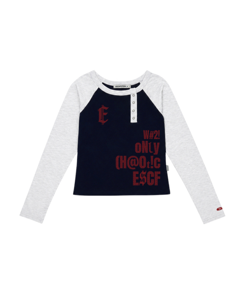 ESCAPEFROM(エスケープフロム)の「ESCF ピクセルタイポプリントサイドスナップロングスリーブグレー(Tシャツ/カットソー・レディース・その他・MEDIUM)」の5枚目の写真