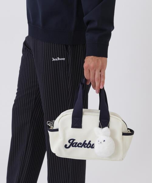 Jack Bunny!!(ジャックバニー)の「【Jack Bunny!!】うさぎチャーム付きカートバッグ (UNISEX)(ショルダーバッグ・レディース・イエロー/ホワイト/ネイビー・FREE)」の4枚目の写真