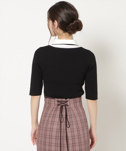 WILLSELECTION（ウィルセレクション）の「シャツドッキングリブニット（ニット/セーター・レディース・モカ/ブルー/ブラック・FREE）」の19枚目の写真