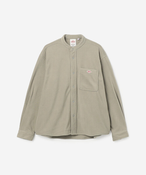 DANTON（ダントン）の「DANTON | フリース シャツジャケット WOMEN（シャツ/ブラウス・レディース・グレイッシュベージュ/ブラック・S）」の3枚目の写真