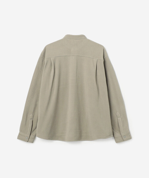 DANTON（ダントン）の「DANTON | フリース シャツジャケット WOMEN（シャツ/ブラウス・レディース・グレイッシュベージュ/ブラック・S）」の4枚目の写真