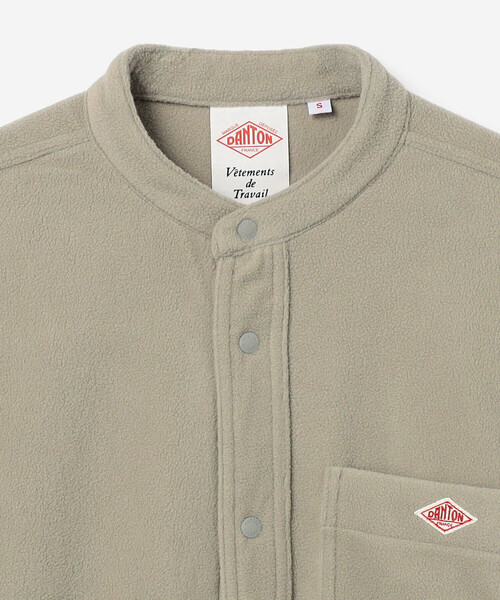 DANTON（ダントン）の「DANTON | フリース シャツジャケット WOMEN（シャツ/ブラウス・レディース・グレイッシュベージュ/ブラック・S）」の5枚目の写真