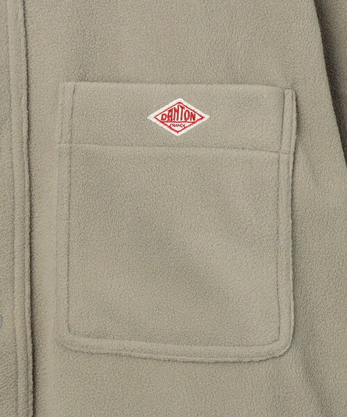 DANTON（ダントン）の「DANTON | フリース シャツジャケット WOMEN（シャツ/ブラウス・レディース・グレイッシュベージュ/ブラック・S）」の9枚目の写真
