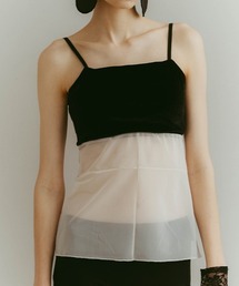Quiet Sheer Cami|シアー×ベロアキャミソール