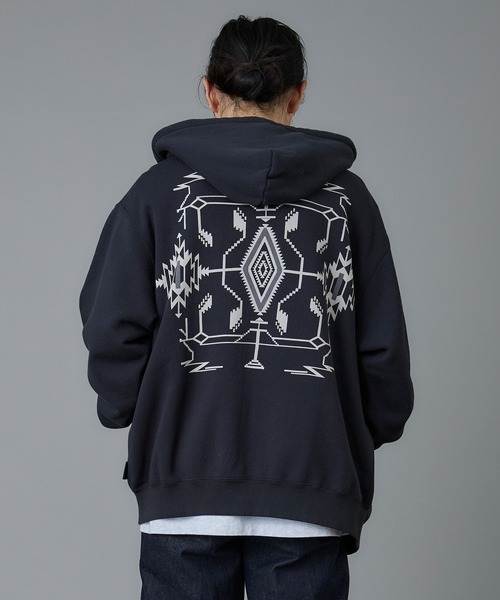 PENDLETON(ペンドルトン)の「PENDLETON/ペンドルトン フレンチ テリー バック プリント フーディ(パーカー・メンズ・ライトブルー/アイボリー/ライトグレー/ブラック・SMALL/LARGE/MEDIUM)」の8枚目の写真