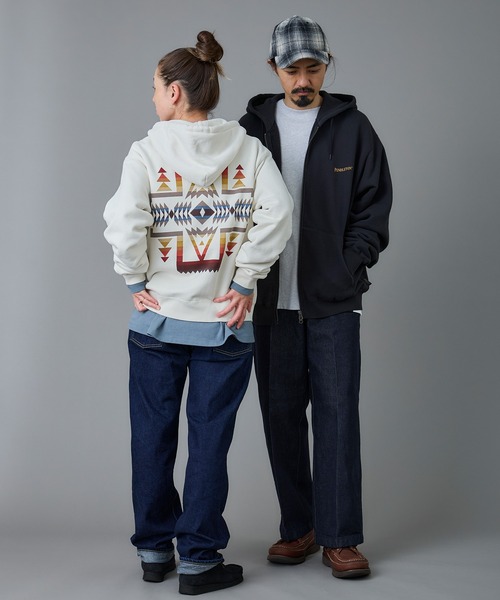 PENDLETON(ペンドルトン)の「PENDLETON/ペンドルトン フレンチ テリー バック プリント フーディ(パーカー・メンズ・ライトブルー/アイボリー/ライトグレー/ブラック・SMALL/LARGE/MEDIUM)」の12枚目の写真