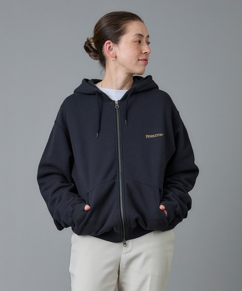 PENDLETON(ペンドルトン)の「PENDLETON/ペンドルトン フレンチ テリー バック プリント フーディ(パーカー・メンズ・ライトブルー/アイボリー/ライトグレー/ブラック・SMALL/LARGE/MEDIUM)」の14枚目の写真