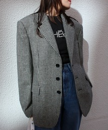 【KIMHEKIM】WOOL GINGHAM CHECKED SINGLE TAILORING JACKET