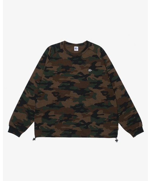 KEBOZ(ケボズ)の「EFG WAPPEN DRAWSTRING L/S TEE(Tシャツ/カットソー・メンズ・ブラック/カモフラージュ/アッシュグレー/ホワイト・M/S/XL/L)」の4枚目の写真