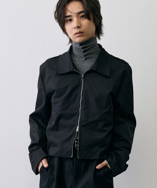 Shoowtime(ショウタイム)の「Minimal Cropped Zip Jacket / ミニマル クロップド ジップジャケット(テーラードジャケット・メンズ・ブラック・X-LARGE/LARGE/MEDIUM)」の6枚目の写真