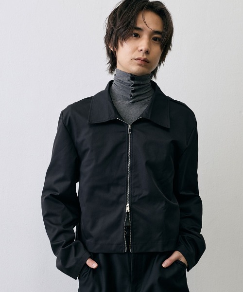 Shoowtime(ショウタイム)の「Minimal Cropped Zip Jacket / ミニマル クロップド ジップジャケット(テーラードジャケット・メンズ・ブラック・X-LARGE/LARGE/MEDIUM)」の9枚目の写真