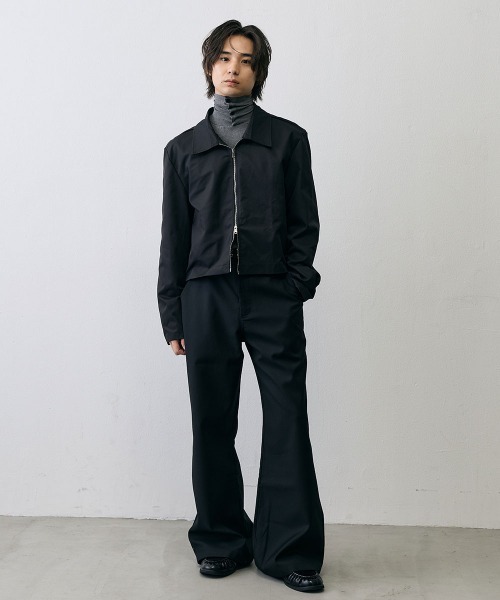 Shoowtime(ショウタイム)の「Minimal Cropped Zip Jacket / ミニマル クロップド ジップジャケット(テーラードジャケット・メンズ・ブラック・X-LARGE/LARGE/MEDIUM)」の14枚目の写真