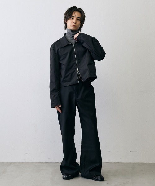 Shoowtime(ショウタイム)の「Minimal Cropped Zip Jacket / ミニマル クロップド ジップジャケット(テーラードジャケット・メンズ・ブラック・X-LARGE/LARGE/MEDIUM)」の17枚目の写真