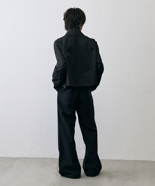 Shoowtime(ショウタイム)の「Minimal Cropped Zip Jacket / ミニマル クロップド ジップジャケット(テーラードジャケット・メンズ・ブラック・X-LARGE/LARGE/MEDIUM)」の5枚目の写真