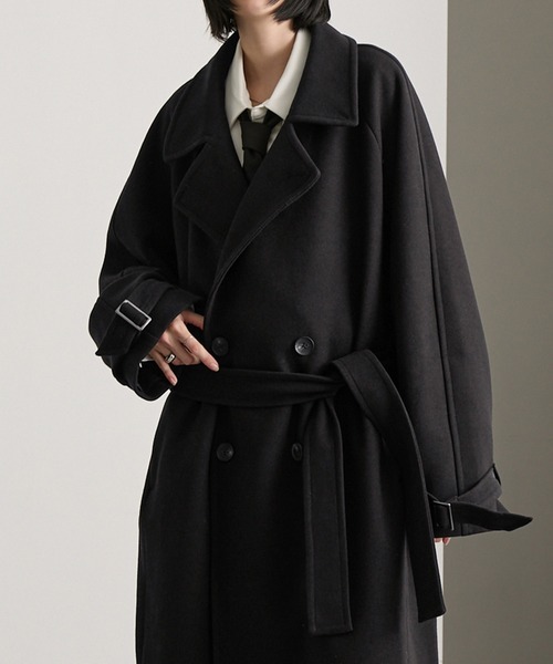 LUENNA】Oversized Double-Breasted Chester Coat / オーバーサイズ