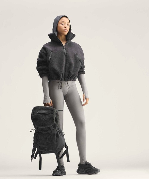 adidas by Stella McCartney(アディダスバイステラマッカートニー)の「aSMC FZ FLZ / adidas by Stella McCartney フルジップ ウィンターフリース フード付き トラックトップ / ジャージ / アディダス adidas(パーカー・レディース・グレー・SMALL/MEDIUM/LARGE/X-SMALL)」の10枚目の写真
