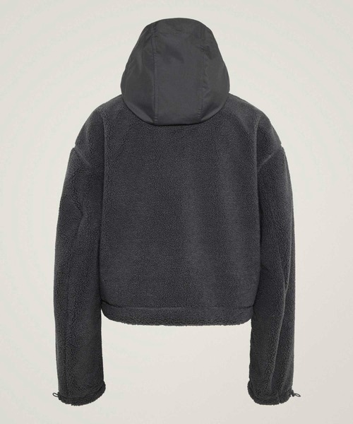 adidas by Stella McCartney(アディダスバイステラマッカートニー)の「aSMC FZ FLZ / adidas by Stella McCartney フルジップ ウィンターフリース フード付き トラックトップ / ジャージ / アディダス adidas(パーカー・レディース・グレー・SMALL/MEDIUM/LARGE/X-SMALL)」の3枚目の写真