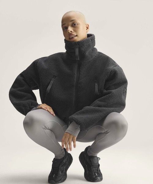 adidas by Stella McCartney(アディダスバイステラマッカートニー)の「aSMC FZ FLZ / adidas by Stella McCartney フルジップ ウィンターフリース フード付き トラックトップ / ジャージ / アディダス adidas(パーカー・レディース・グレー・SMALL/MEDIUM/LARGE/X-SMALL)」の9枚目の写真