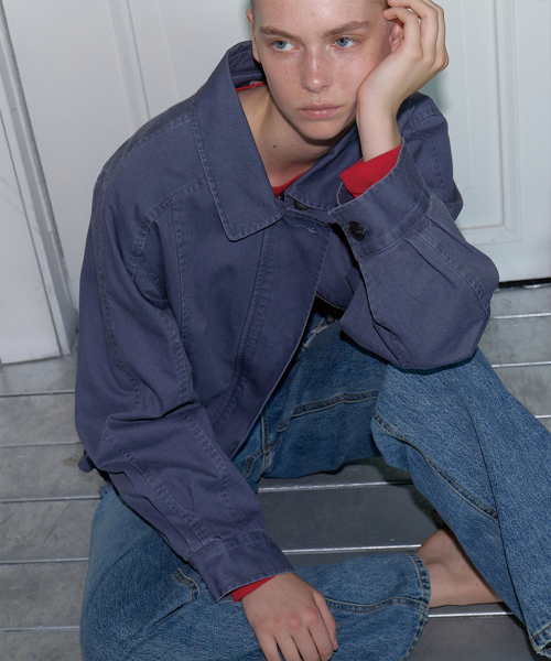 FRIVER07（フリバー07）の「Vintage washing bomber jumper [FRSP05JP04]_Blue（その他アウター・レディース・ブルー・FREE）」の2枚目の写真