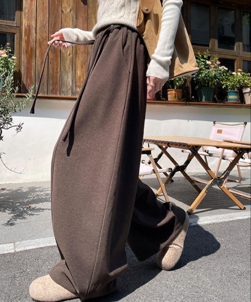 Bifrost(ビフレスト)の「ウールカシミヤ調生地ストレートパンツ(その他パンツ・レディース・グレー/ブラウン/ブラック・L/M/S)」の6枚目の写真