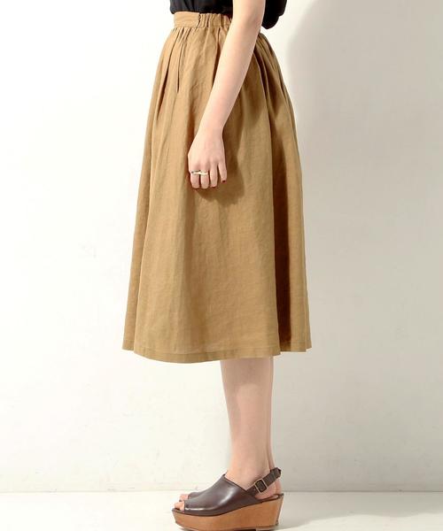 UNITED ARROWS(ユナイテッドアローズ)の「□UWMF リネン フレアスカート◆(スカート・レディース・ブラウン/ピンク/ネイビー・36/38)」の17枚目の写真