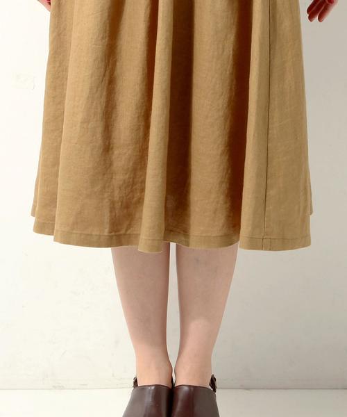 UNITED ARROWS(ユナイテッドアローズ)の「□UWMF リネン フレアスカート◆(スカート・レディース・ブラウン/ピンク/ネイビー・36/38)」の12枚目の写真