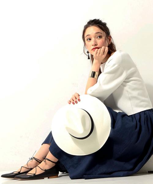 UNITED ARROWS(ユナイテッドアローズ)の「□UWMF リネン フレアスカート◆(スカート・レディース・ブラウン/ピンク/ネイビー・36/38)」の8枚目の写真
