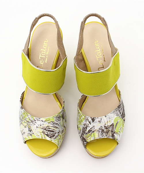 LE TALON（ルタロン）の「9CMハイショクダブルベルトウエッジ◆（サンダル・レディース・ベージュ/グレー/ブラック/イエロー・36.5/35.5/37.5/38）」の14枚目の写真