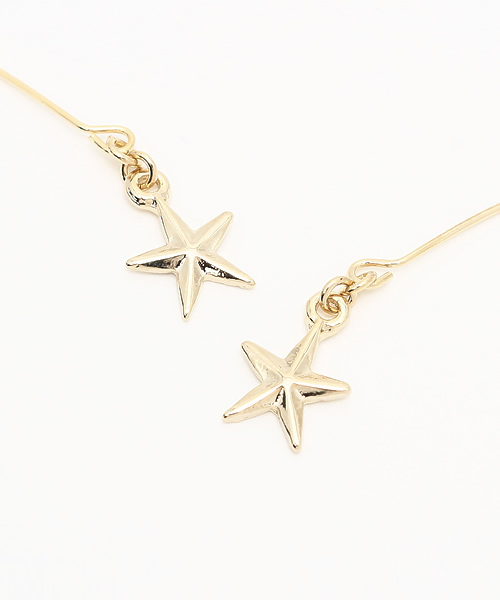 NANO universe（ナノユニバース）の「パールキャッチ星ピアス（ピアス（両耳用）・レディース・ゴールド/シルバー・FREE）」の4枚目の写真