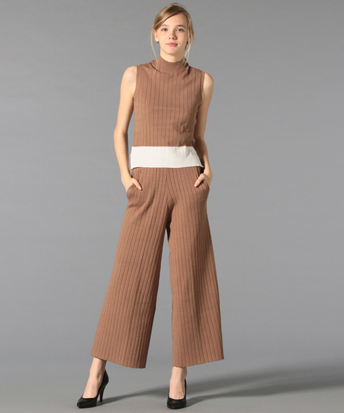 LOVELESS（ラブレス）の「【LOVELESS】WOMENS ワイドリブニットパンツ（その他パンツ・レディース・ブラック/ベージュ/ネイビー・36/34）」の7枚目の写真