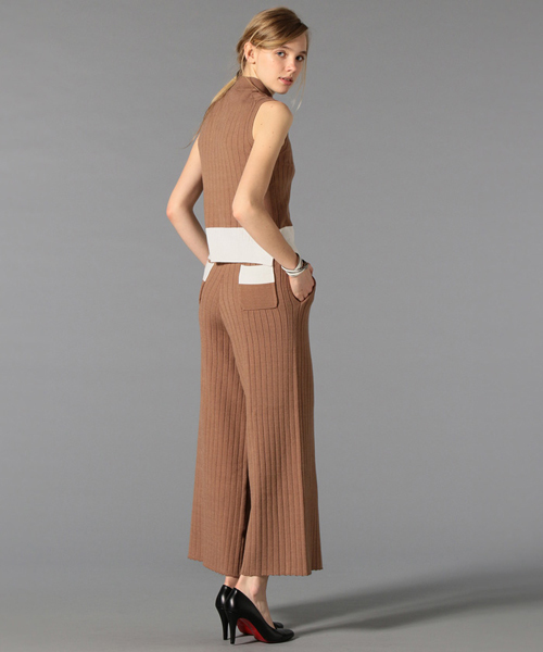 LOVELESS（ラブレス）の「【LOVELESS】WOMENS ワイドリブニットパンツ（その他パンツ・レディース・ブラック/ベージュ/ネイビー・36/34）」の8枚目の写真