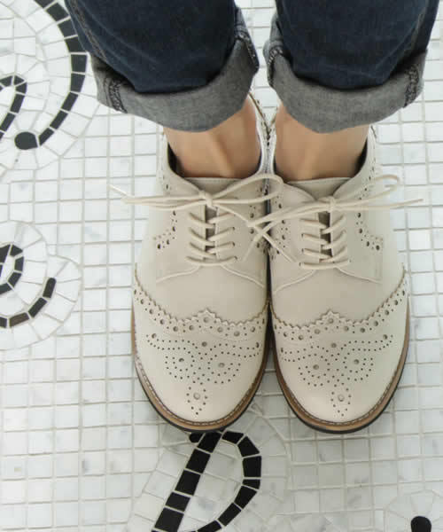 SESTO（セスト）の「マニッシュレースアップシューズ（ドレスシューズ・レディース・ブラック/ライトベージュ/ホワイト/ボルドー/ブラック×ホワイト/シルバー/ネイビー/ブラウン/ブラック系その他/ダークブラウン/ブラウン系その他/マスタード・LL/L/3L/S/M）」の9枚目の写真