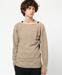 ikka | 切り替えボートネックプルオーバー(ニット/セーター)