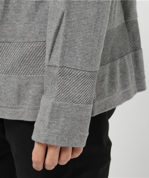 ikka（イッカ）の「切り替えボートネックプルオーバー（ニット/セーター・メンズ・スモークグレー/ネイビー/ベージュ・LARGE/MEDIUM/X-LARGE）」の7枚目の写真