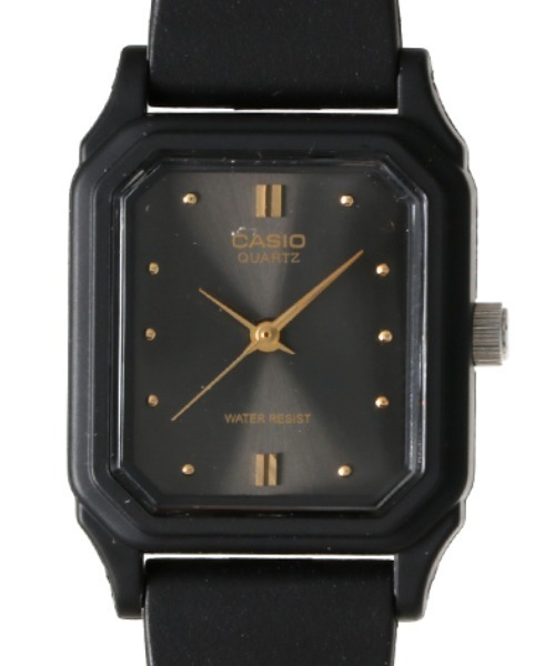 CASIO(カシオ)の「CASIO カシオ/ アナログ スクエアフェイス 日本製クォーツ 日常生活防水 腕時計 //// LQスクエアシリーズ(アナログ腕時計・メンズ・ブラック×ブラック/ブラック×ブルー/ブラック×シルバー/ブラック×ゴールド/ブラック×ホワイト/ブラック系その他/ブラック系その他2/ブラック・FREE)」の4枚目の写真