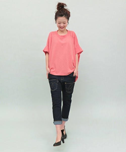 mercibeaucoup,（メルシーボークー）の「Ｂ：うしろまえデニム（デニムパンツ・レディース・ブルー/ネイビー・0/01/02）」の14枚目の写真