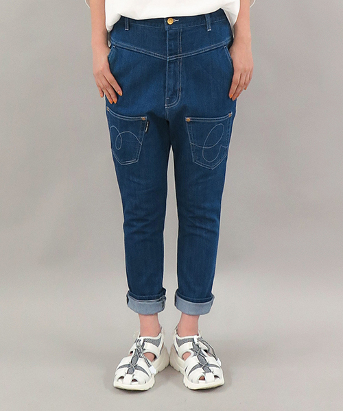 mercibeaucoup,（メルシーボークー）の「Ｂ：うしろまえデニム（デニムパンツ・レディース・ブルー/ネイビー・0/01/02）」の22枚目の写真