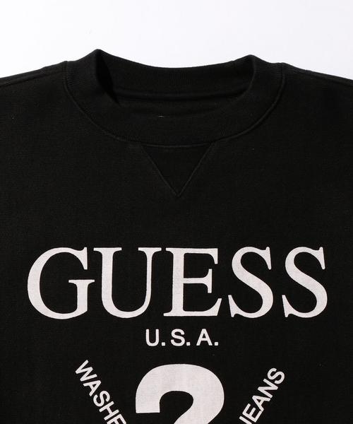 Guess（ゲス）の「＜GUESS Originals＞ LOGO SWEAT CN/スウェット◆（スウェット・メンズ・ホワイト/ブラック・LARGE/MEDIUM/SMALL）」の11枚目の写真
