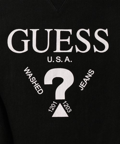 Guess（ゲス）の「＜GUESS Originals＞ LOGO SWEAT CN/スウェット◆（スウェット・メンズ・ホワイト/ブラック・LARGE/MEDIUM/SMALL）」の6枚目の写真