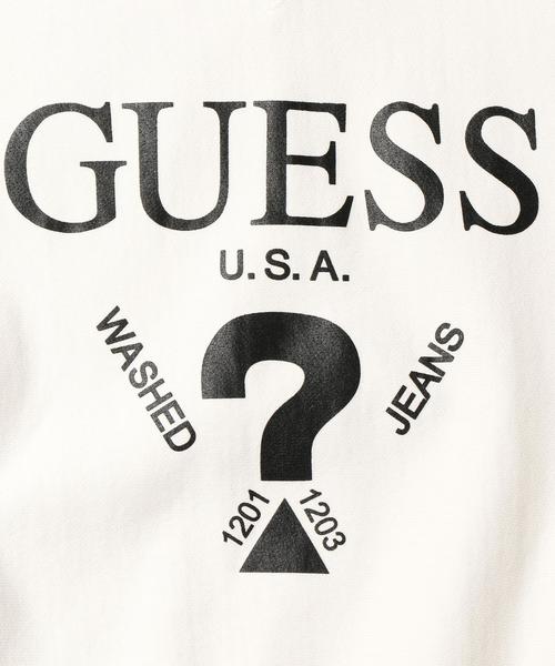 Guess（ゲス）の「＜GUESS Originals＞ LOGO SWEAT CN/スウェット◆（スウェット・メンズ・ホワイト/ブラック・LARGE/MEDIUM/SMALL）」の9枚目の写真