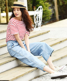 Luz Llena (philter) | [綿100%]サイドフリンジ・デニムワイドパンツ(デニムパンツ)