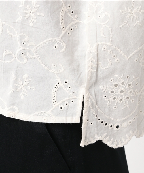 earth music&ecology（アースミュージックアンドエコロジー）の「刺繍ブラウス（シャツ/ブラウス・レディース・アイボリー/ブラック/ピンク/キャメル・FREE）」の10枚目の写真