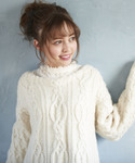 MAJESTIC LEGON | バックリボンケーブルニットプルオーバー(ニット/セーター)