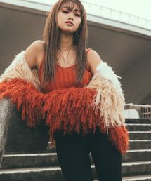 ENVYM | ＭＡＮＹ ＦＲＩＮＧＥ ＫＮＩＴ ＣＤ                 (ニット/セーター)