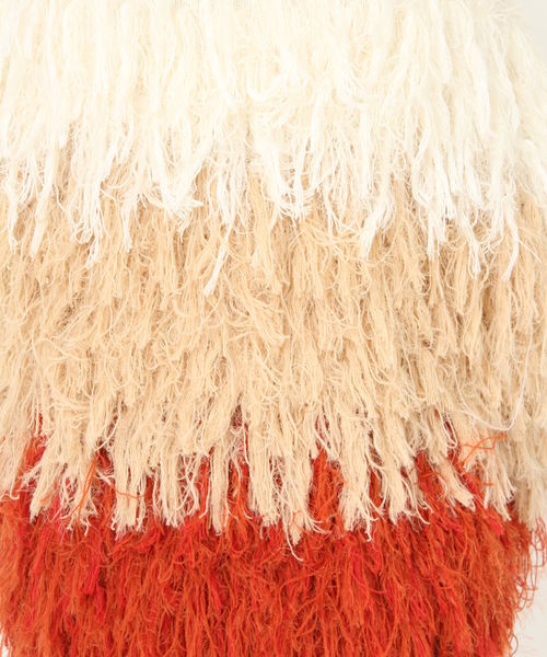 ENVYM(アンビー)の「MANY FRINGE KNIT CD (ニット/セーター・レディース・ベージュ/オレンジ・FREE)」の5枚目の写真