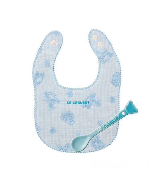 Le Creuset（ルクルーゼ）の「ベビー・スタイ＆スプーン・ギフトセット（ベビーギフト・キッズ・ベージュ系その他/ピンク系その他/ブルー系その他/ブルー系その他2・ONE SIZE）」の4枚目の写真
